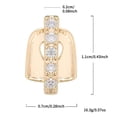 thumbnail image 4 of Hip Pop Tooth Crystal Grill Mouth Teeth Gold Silver Plated Grills Single Caps with Teether Pliers Decoration Rapper Jewelry Gift Gold, 4 of 8