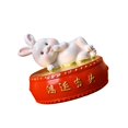 thumbnail image 4 of Baohd Lucky Rabbit Statue Money Box Figurines Piggy Bank Storage Case for Bedroom 10cmx10cmx9cm, 4 of 9