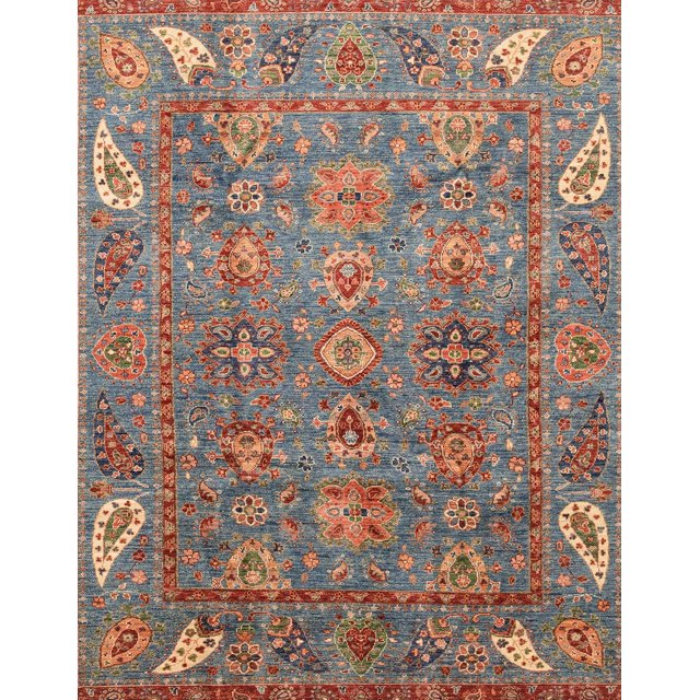 Ahgly Company Indoor Rectangle Abstract Camel Brown Oriental Area Rugs, 8' x 10'