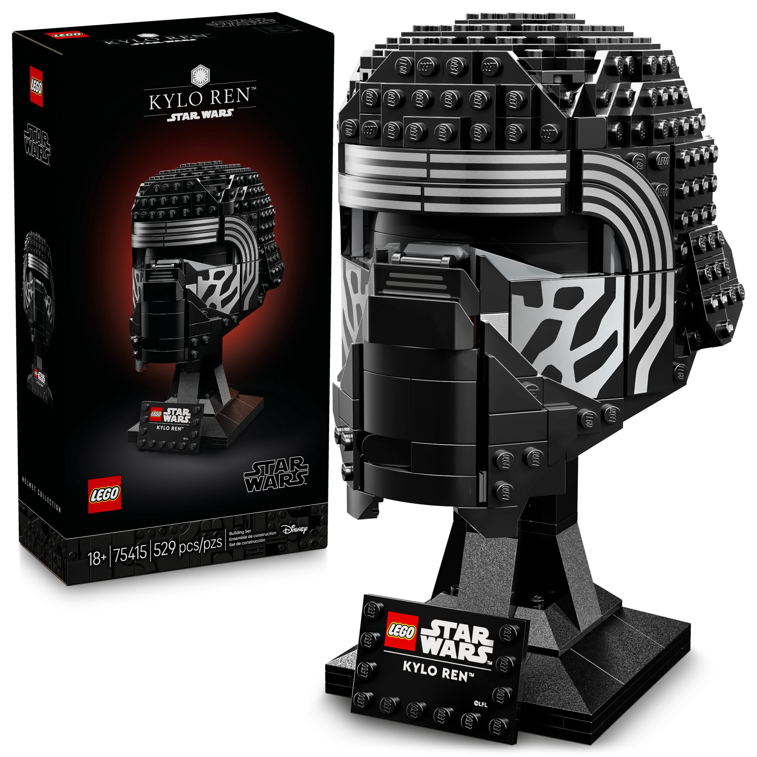 LEGO Star Wars Kylo Ren Helmet - DIY Model Kit For Adults 18+ - Collectible Building Kit - Room Decor Idea for The Force Awakens Fans - Unique Gift Idea for Men and Women - 75415