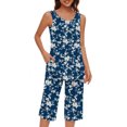 thumbnail image 1 of Baikeli Clearance Sale Two Piece Outfits for Women Plus Size Suits Striped Tops Drawstring Waist Pants Jogger Sets with Pockets Womens Matching Sets, 1 of 7