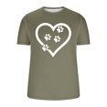 thumbnail image 4 of FAIWAD Men Summer Tops Short Sleeve Round Neck Printed T-Shirts Slim Stretch Workout Tops, 4 of 5