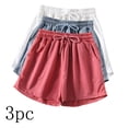thumbnail image 2 of Diufon Womens 3PCS Jogger Shorts Elastic Waist Drawstring Yoga Shorts Solid Color Shorts with Pockets, 2 of 7
