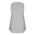 thumbnail image 4 of Dealovy Camisoles Grande Taille pour Femmes Décontractées Sans Manches à Encolure Dégagée avec Boutons Froncées de Couleur Unie Amples et Fluides, 4 of 5