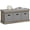 Washed Grey, variant on HOMCOM Shoe Bench with Cushion Seat, 3 Fabric Drawers for Entryway Hallway