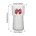 thumbnail image 2 of Double Glass Glass Double Wall Coffee Mugs Large Cups Set Ripple Glass Cup With Bow Stripe Glass Cup Glass Cup Retro Glassware Suitable For Coffee Juice Water Tea, 2 of 3