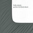 thumbnail image 3 of Bamboo Fitted Sheet Soft Silky Cooling Sheets with 16" Deep Pocket Slate Gray Queen, 3 of 7