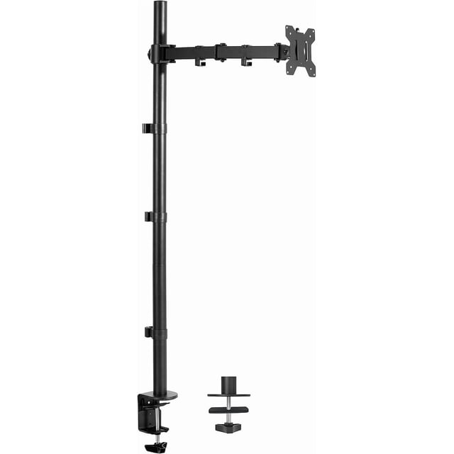 Extra Tall Single Monitor Desk Mount Stand with PoleFeatures Full Adjustability Tilt and Articulation Holds to Screens up to lbs with VESA Mounting STAN