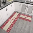 thumbnail image 3 of Christmas Kitchen Rug Set of 2 Anti Fatigue Kitchen Mats for Floor,Red Christmas Tree Winter Snowflake Kitchen Runner for Bathroom,Room Bath (47x17+30x17in), 3 of 6