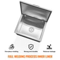 thumbnail image 4 of VEVOR Drop in Ice Chest, 20"L x 16"W x 13"H Stainless Steel Ice Cooler, Commercial Ice Bin with Hinged Cover, 40 qt Outdoor Kitchen Ice Bar, Drain-pipe and Drain Plug Included, 4 of 9