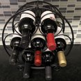 thumbnail image 1 of BiJun Wine Racks Countertop, Metal Free Standing Wine Storage Holder, Water Bottle Holder Stand-Black, 1 of 6