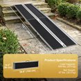 thumbnail image 3 of HOMCOM 10ft Wheelchair Ramp Scooter Mobility Non-Skid Layering Black, 3 of 10