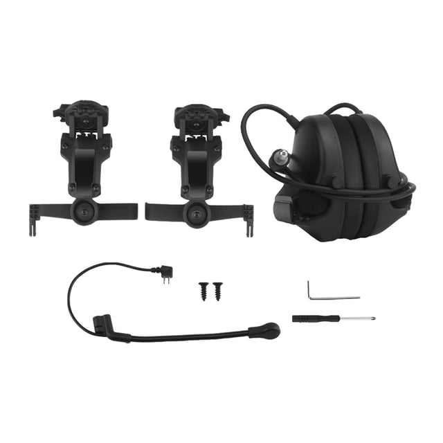 S SERENABLE Casque Robuste Confortable Protection Auditive pour Prise de Vue Radio Chasse Noir