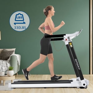 Machine à rouler électrique pliable portable, 3.5HP pour usage domestique, 14KM/H Max Vitesse & 330LBS Capacité, avec haut-parleur Bluetooth et APP Contrôle pour la marche du jogging de fitness