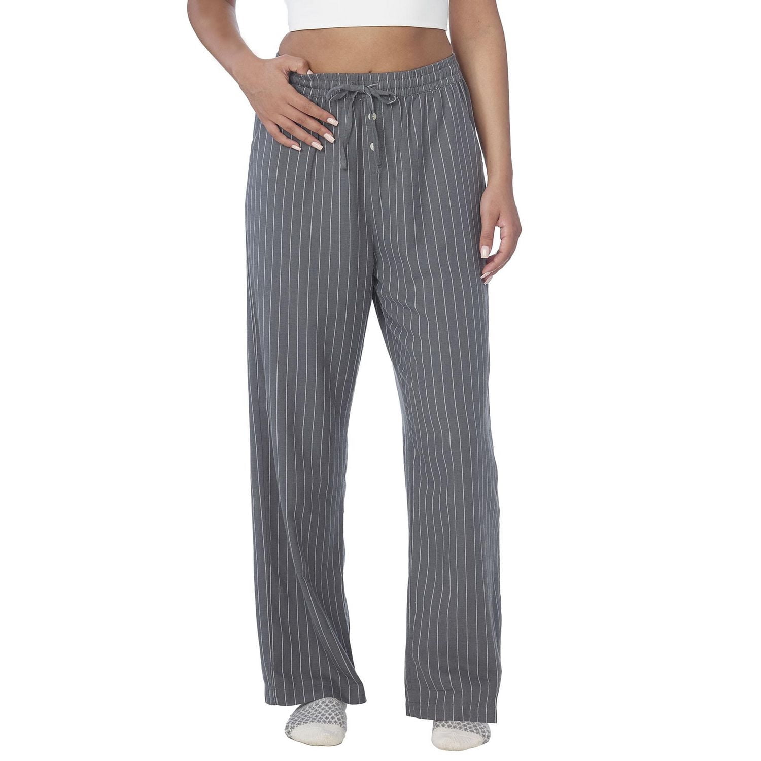 Secret vêtements de nuit pantalon en flanellette à fines rayures