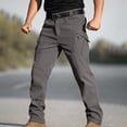 thumbnail image 2 of yardsong Pantalon Cargo Tactique pour Homme Résistant à l'Eau Doublé en Molleton Pantalon de Ski Neige Randonnée Pantalon de Travail Extérieur Multi-Poches Sans Ceinture Gris,P, 2 of 9