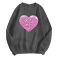 thumbnail image 4 of Mode Femme Décontractée Couleur Unie Ample Manches Longues Imprimé Lettre Col Rond Chandail à Capuchon 2t Fermeture à Glissière Chandail à Capuchon Fille Chandail à Capuchon Deux Pièces Robe Chandail Français Doublée Veste Femme Décontractée Chaude Hauts Femme, 4 of 4