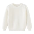 thumbnail image 2 of RXIRUCGD Chandail à Col Rond Chaud à Manches Longues pour Filles Bébés Enfants (Blanc, Taille: 2 Ans), 2 of 6