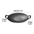 thumbnail image 3 of LSLJS Rond Fer Rôtir Crevettes Lisse Antiadhésif Rôtir Fer Rôtir Pique-Nique Extérieur Portable Barbecue Cuisinière à Cassette Universelle, Poêles de Gril, 3 of 7