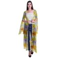 thumbnail image 1 of Moomaya Cardigan Long en Georgette de Viscose Imprimée à Manches Fendues pour Femmes, 1 of 5