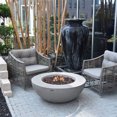 thumbnail image 4 of Elementi Natural Gas Concrete Lunar Bowl Fire Pit w/ Auto Ignition, Grey, 4 of 12