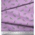 thumbnail image 2 of Soimoi Purple polyester Crepe Fabric Stripe & Wild Animal Print Fabric by The Yard 52 Inch Wide, 2 of 3