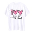 thumbnail image 4 of LUOGENLI T-Shirt pour Filles Enfants Mode Décontractée Imprimé Col Rond Ample Manche Courte T-Shirt Haut Chemises pour Filles Tendance Blanc 10-11 Ans, 4 of 4