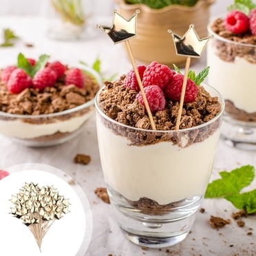 Amzcrzy Brochettes de Cure-Dents 50 Pcs Pics à Cocktail - Pics à Cocktail en Bois Cordons de Cure-Dents pour Amuse-Gueules - Décoration de Fruits et de Boissons Fournitures de Fête de Noël Décorations d'Anniversaire Déco Maison