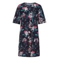 thumbnail image 4 of RKSTN Robe d'Été Décontractée pour Femmes Col Rond Manches Mi-Longues Robe de Plage Imprimé Floral Tunique à Volants, 4 of 8