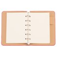 thumbnail image 4 of REGALWOVEN 6 Ring Binder Cover, 2 Pack A7 Leather Notebook Binder Loose Leaf Planner with 100 Sheets Paper, Red, 4 of 7