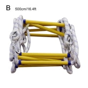 300cm Emergency Escape Ladder Soft Rope Flame Resistant Portable With Work Engineering Hooks Outdoor Aerial Tool X2Y6
