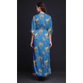 thumbnail image 2 of Bimba Rayon Black Berry & Yellow Sparrow Bird Printed Womens Long MaxiDressGown With Side Slit-Small, 2 of 6