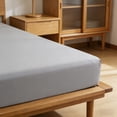 thumbnail image 3 of Drap-housse en Polyester Antidérapant Élastique Lit Double Taille 78.74x70.86 Po Bleu pour Protection de Matelas, 3 of 7