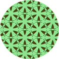 thumbnail image 1 of Ahgly Company Machine Washable Indoor Round Transitional Green Area Rugs, 6' Round, 1 of 7