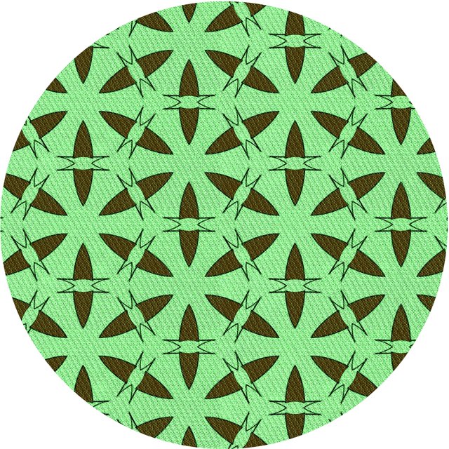 Ahgly Company Machine Washable Indoor Round Transitional Green Area Rugs, 6' Round