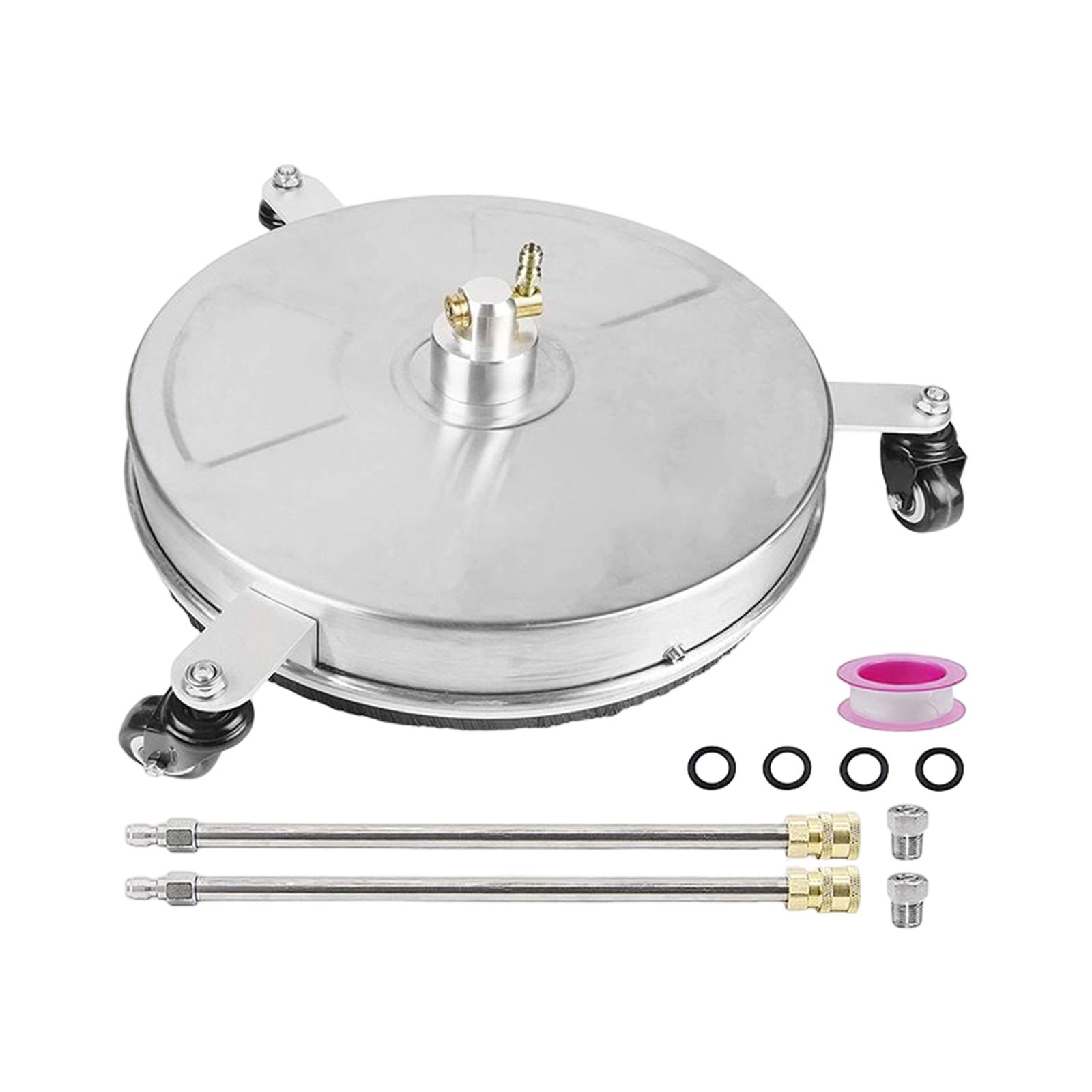 DOLITY Nettoyeur de Surface 13 Pouces 4000 PSI Max Pression 2 Buses Remplacent Acier Inoxydable 1/4 Pouces
