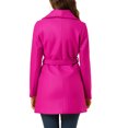 thumbnail image 3 of INSPIRE CHIC Manteau Trench Long pour Femme, Mignon, à Col Rabattu, à Simple Boutonnage, avec Ceinture, 3 of 7