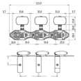 thumbnail image 2 of 1 Set 3R3L String Tuning Peg s Open 3+3 for Classic Acoustic Guitar Parts, 2 of 8