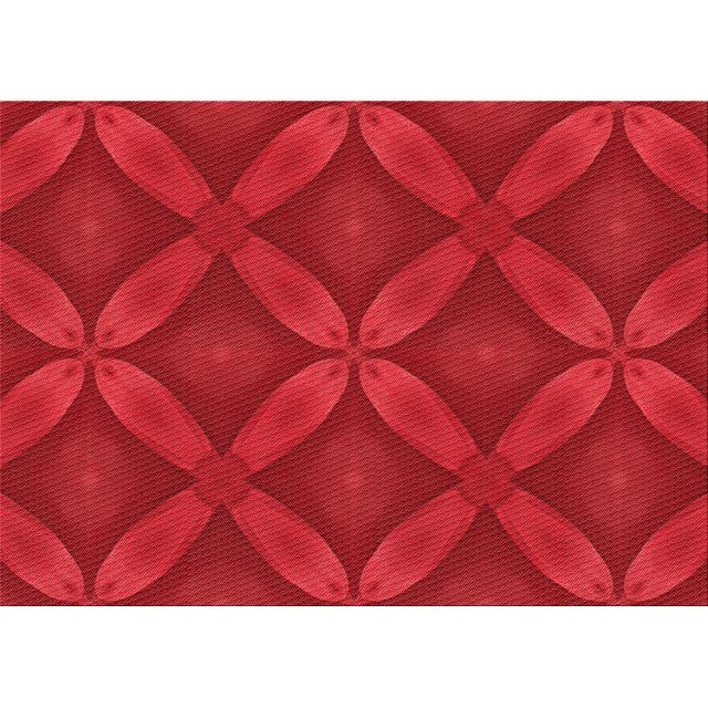 Ahgly Company Tapis Rectangulaire Rouge Lavable en Machine, 6 Pieds x 9 Pieds