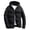 Black, variant on Miqool Mens Hooded Quilted Jacket Lightweight Puffer Cotton Jacket Warm Winter Coat Outerwear