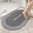 thumbnail image 1 of RKSTN Bathroom Rugs Diatomaceous Earth Shower Mat, Absorbent and Quick-Drying, Rubber Lining Non-Slip (Oval-Smoky Gray 40*60*3.5 ) Kitchen Gadgets, 1 of 8