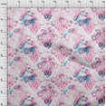 thumbnail image 4 of oneOone Viscose Jersey Light Pink Fabric Damask Sewing Craft Projects Fabric Prints By Yard 60 Inch Wide, 4 of 4
