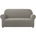 thumbnail image 1 of 2024 Solid Print Polyester Loveseat Slipcover  Chocolate, 1 of 6