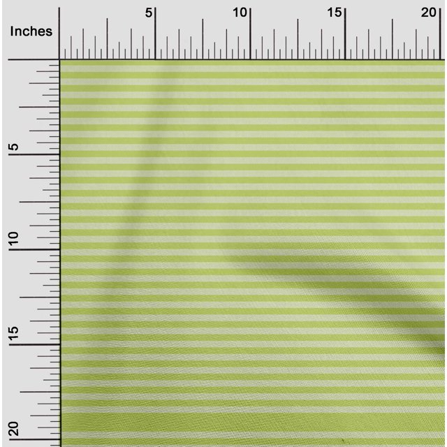 oneOone Rayon Lime Fabric Stripes Sewing Material Print Fabric By The Yard 56 Inch Wide