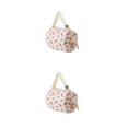 thumbnail image 4 of Wweixi Polyester Foldable Storage Bags For Travel Pack Smart Travel Light Waterproof Space-saving Beach Bag carrot 2Set, 4 of 6