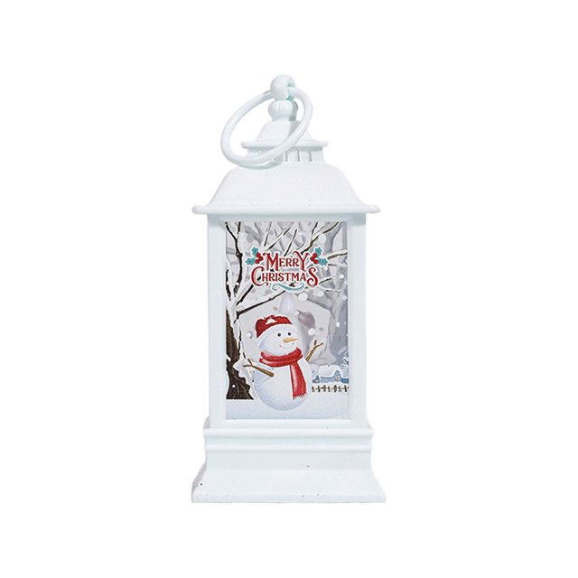 Night Light Lamp Christmas Four-Corner Lantern with Customizable Patterns Festive Decoration Light Portable Candle Lamp Decorative Candle Lanterns