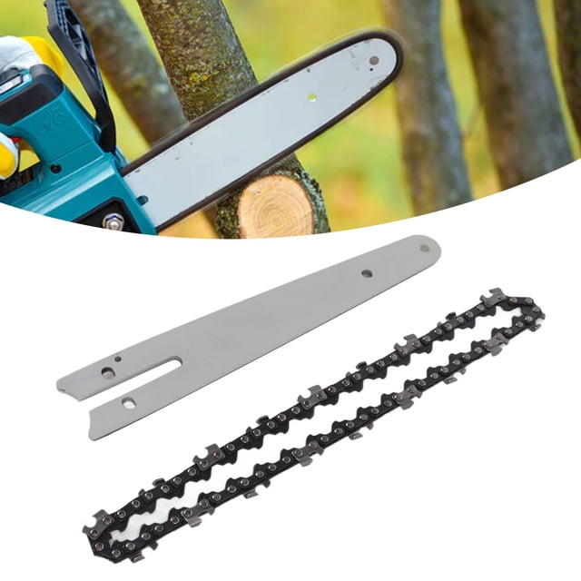 6 Inch Chain and Guide Plate, Durable Quench Machining 6 Inch Chains Quickly Dissipate Heat Lightweight Widely Manganese Steel for Gardening