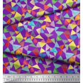 thumbnail image 3 of Soimoi Cotton Cambric Fabric Triangle Geometric Print Fabric by Yard 42 Inch Wide, 3 of 3