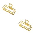 thumbnail image 2 of maskred Pinces de Mode Grand Style Simple à Portée de Main Style Simple Robuste Exquis Accessoires Barrettes pour Femmes Or/rectangle 2Set, 2 of 6