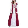 thumbnail image 1 of TopLLC Costumes d'Halloween pour Femmes, Robes d'Automne pour Femmes 2022 Mode Femmes Automne Patchwork Décontracté Épaules Dénudées Manches Longues Cosplay Robe Bandage Robe Maxi pour l'Halloween, 1 of 9